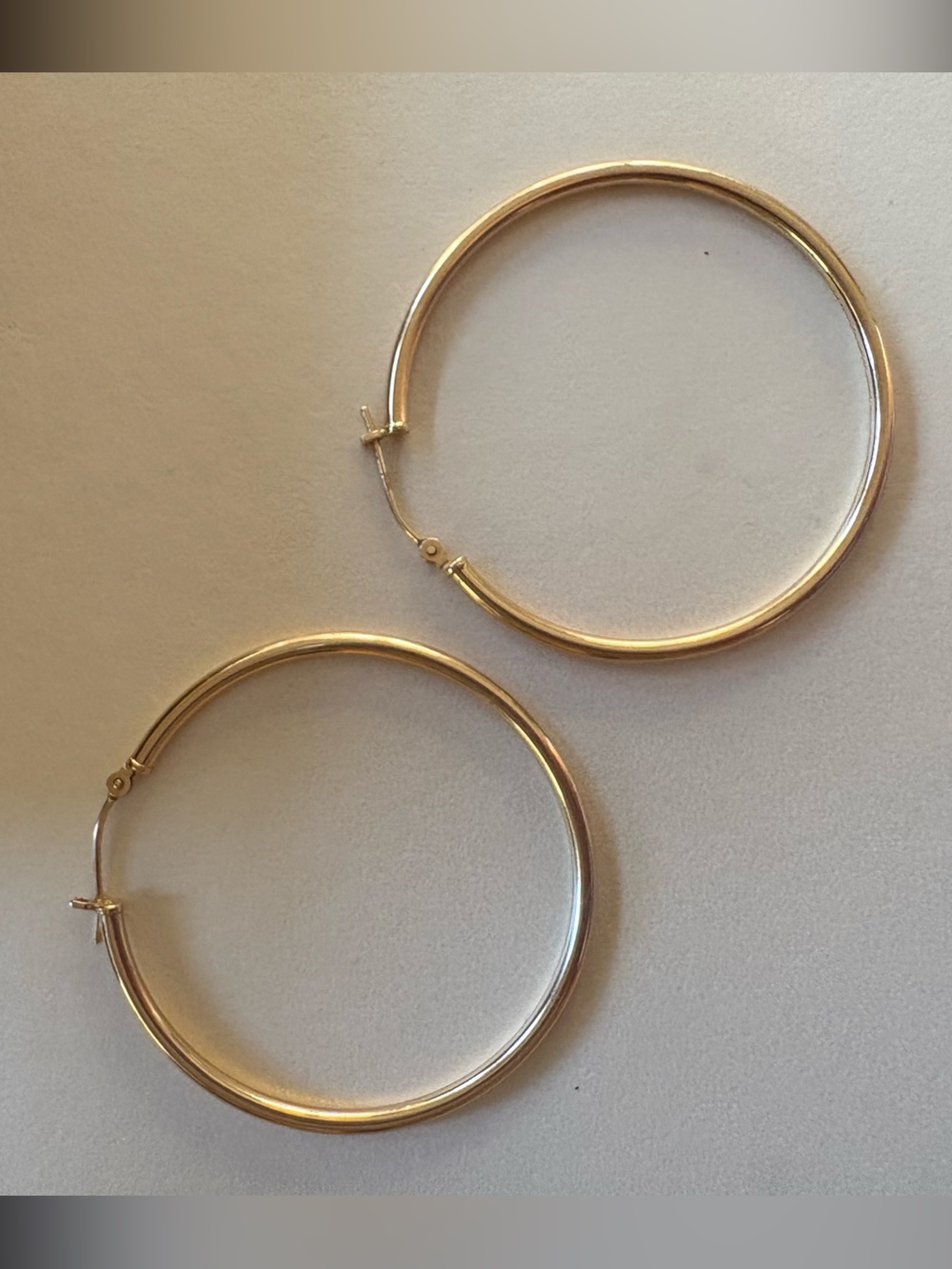 14K Gold 2” Hoops